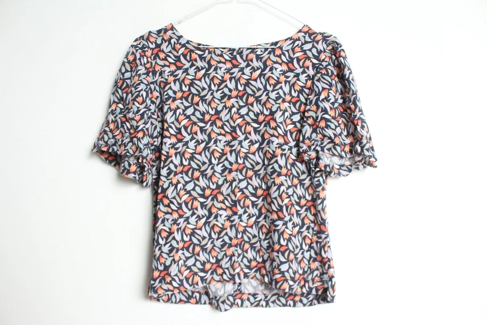 M&S Marks & Spencers Womens Floral Linen mix Top - Size 8 (ZH4) - Image 1 of 4