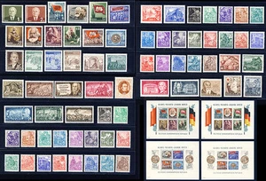 DDR 1953, Jahrgang komplett tadellos postfrisch, Blocks gepr. BPP, Mi. 914,- - Bild 1 von 1