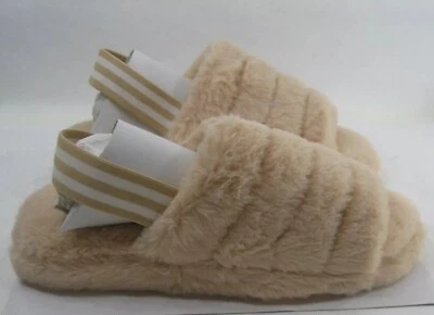 new wild diva skintone warm FURRY ELSTIC STRAP open toe Sandal WOMEN Size 7 - Image 1 of 4