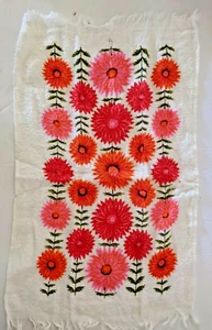 Mid Century Modern Küchentuch Atomic Orange & Pink Flower Power - Bild 1 von 4