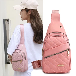 Women's Crossbody Shoulder Bag Chest Sling Bag Sports Backpack Travel Pack Pink - Picture 1 of 12