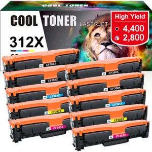10x Compatible With HP 312A CF380A - CF383A LaserJet Pro MFP M476nw M476dn Toner - Picture 1 of 12