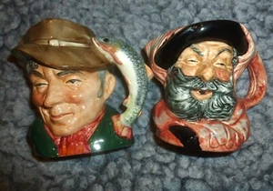 Lot/2 Small, Vintage ROYAL DOULTON TOBY MUGS:  THE POACHER & FALSTAFF, Exc Cond - Picture 1 of 9