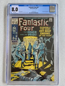 Fantastic Four #87 CGC 8.0 White Pages! 1969 - Doctor Doom appearance - Picture 1 of 2