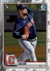 2020 BOWMAN CHROME CLEVELAND INDIANS - RC LOGAN ALLEN #15 - Picture 1 of 2