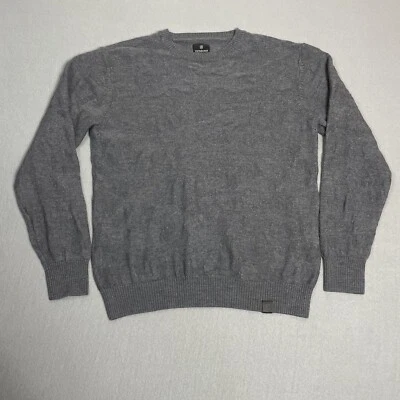 Suéter Victorinox Para Hombre Grande** Pullover Gris Lana Merino Cuello Redondo Foto 1 de 4