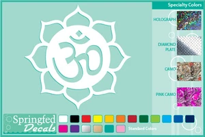 Calcomanía de vinilo corte FLOR DE LOTO BUDISTA #2 pegatina de ventana de camión de coche  - Imagen 1 de 1