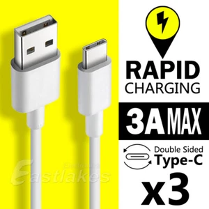3x Type-C USB-C Data Charger Cable For Samsung S25 S24 S23 S22 S21 S20 Ultra S10 - Picture 1 of 9