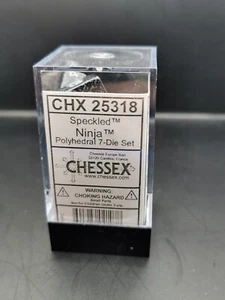 Chessex Speckled Ninja Polyhedral 7-Dice Boxed Set CHX25318 - Bild 1 von 2