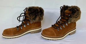 Sam Edelman Women’s Bowen Brown Suede Faux Fur Cuffed Winter Boot Size US 7 - Picture 1 of 12