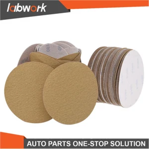 Labwork 100 Pack 6" 180 Grit NO-Hole Hook Loop Pads Sanding Disc Flocking US - Picture 1 of 15