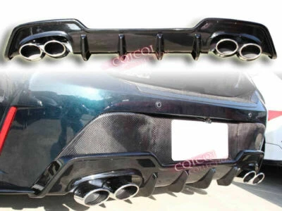 Difusor trasero negro brillante + tubo de escape para Toyota Auris Corolla hatchback 19~  Foto 1 de 4