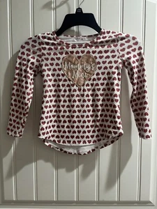 Beautees “Mommy’s Mini” All Over Heart Print Top Sz 5 Girls - Picture 1 of 6
