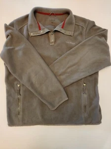 LL Bean Polartec Men's Gray Fleece Sweatshirt Size M Flawed - Picture 1 of 12