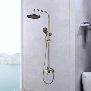 Juego de grifos de ducha cromado latón montado en pared bañera escasa unidad de grifos mezcladores - Imagen 1 de 12