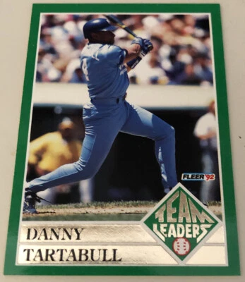 Tarjeta de béisbol 1992 Fleer Team Leaders Danny Tartabull #18/20 Royals High Grade Foto 1 de 2