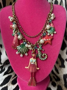 Betsey Johnson Jewels Of The Sea Scuba Diver Girl Tutu Dive Starfish Necklace - Picture 1 of 8