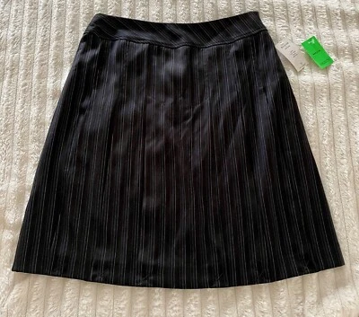 Новая плиссированная юбка миди Signature Larry Levine с ценником. Navy Sea. 10 новый с Ярлыками. - Изображение 1 из 4