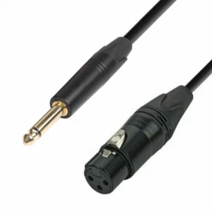 DG Systems - Cavo da XLR femmina a Jack mono 6.3mm per microfono - Made in Italy - Imagen 1 de 2