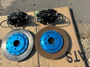 BREMSPORT 4 POT ALLY CALIPER 330mm CURVED VANE COMPETE BRAKE KIT - PUG/CITROEN - Picture 1 of 13