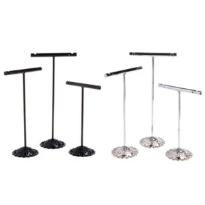 3Pcs/Set T-Shaped Earrings Display Stand Necklace Organizer Rack Counter - Picture 1 of 16