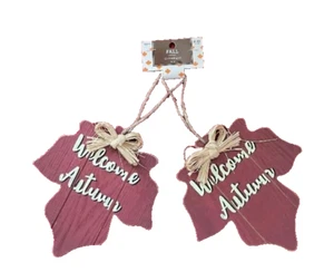 Brother Sister Design Hobby Lobby Bienvenido Otoño Hoja de Madera Adorno - Imagen 1 de 2