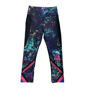 Fila Sport Leggings Women's Size XS Space Abstract Stretch High Rise Pull On 