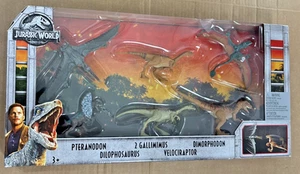 JURASSIC WORLD 6-Pack DINOSAURS FVP51 Pteranodon DIMORPHODON Dilophosaurus Read - Picture 1 of 5