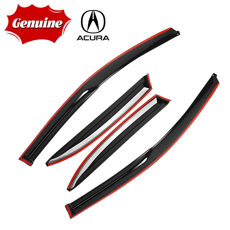 Viseras de ventana originales Acura TSX 2009-2014 CU2 sedán JDM onduladas estilo Mugen EE. UU. Foto 1 de 4