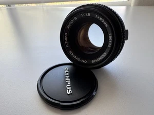 Olympus F.Zuiko Auto-S 50mm f/1.8 Lens for OM-System – With Front Cap - Picture 1 of 10