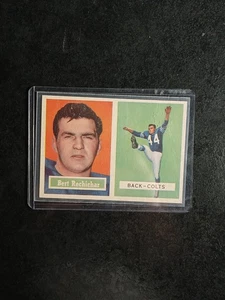 Vintage 1957 Topps - #41 Bert Rechichar Baltimore Colts Football Card EX - Foto 1 di 13