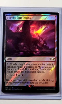 2022 MTG Magic the Gathering Warhammer 40k Surge Foil #279 Foreboding Ruins - Image 1 of 3