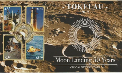 2019 - TOKELAU - 1MOON LANDING ANNIVERSARY SET ON FDC Cover