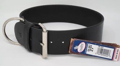 #200L 2" AMPLIO POR 27" CUELLO CUERO LATIGO / NEGRO / PLACA DE IDENTIFICACIÓN LATÓN GRATIS Foto 1 de 2