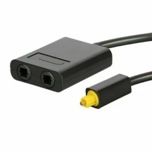 CY Dual Toslink Digital Optical Audio Splitter Adapter Fiber Optic Cable Fiber - Picture 1 of 7