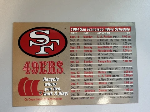 San Francisco 49ers 1994 Magnet Cover