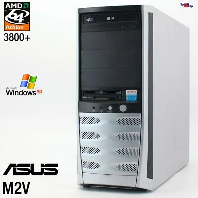 AMD ATHLON 64 3800+ COMPUTER PC ASUS M2V PARALLEL WINDOWS XP GEFORCE 7300 SPDIF - Bild 1 von 4