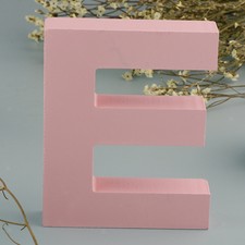 Pink Wooden Floating Letters Door Numbers Alphabet Letter Baby Shower Sign E
