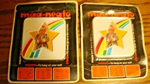 Vintage 70er Set (2) Mag-Neato 3-Wege Magnet Bilderrahmen Kunststoff Stern Regenbogen 630 - Bild 1 von 3