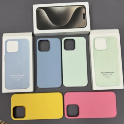 Original Silicone Phone Case with MagSafe+Screen Glass For iPhone 12 13 14 15 16 - Image 1 of 4