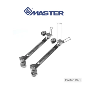 COPPIA DI BRACCI VASISTAS MASTER SIMPLE PLUS INOX PER APERTURA FINESTRE RIBALTA - Imagen 1 de 2