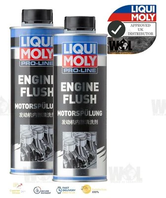 2 x LIQUI MOLY PRO-LINE ENGINE FLUSH 500ML PETROL & DIESEL ENGINES FLUSH 2427