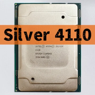 Intel Xeon Silver 4110 SR3GH 8 Cores 2.10GHz 11M 85W LGA 3647 CPU Processor - Image 1 of 3