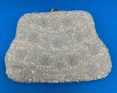 Vintage Bon Soir Beaded Clutch Hong Kong Made With Italian Beads - Image 1 of 4