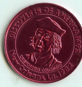 Doblón Mardi Gras: Federación Italiana Americana rojo - Imagen 1 de 2