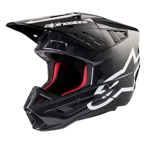 ALPINESTARS SM5 Corp Helmet Dark Grey Glossy XL - Impact Resistant - Picture 1 of 2