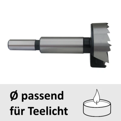 Forstnerbohrer verzahnt Wellenschliff | Teelichtbohrer Ø 42 mm = Teelicht | Holz - Bild 1 von 3
