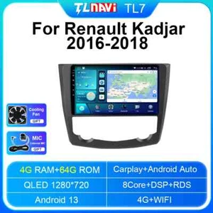 Android Car Radio CarPlay Screen For Renault Kadjar 2016-2018 Stereo GPS Player - Picture 1 of 32