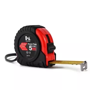 Rollbandmaß 5meter Bandmaß - Rollmaßband Rollmeter Messband Maßband m. Rücklauf - Bild 1 von 4