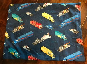 Semi Truck Police Big Truck Airplane 1 Pillow Sham Pillowfort Kids - Picture 1 of 4